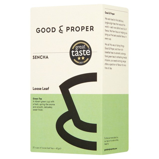 Good & Proper Tea Sencha green tea 40g, UK version