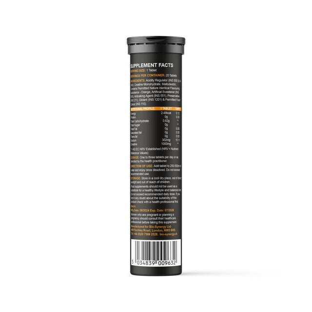 Bio-Synergy Creatine Boost effervescent tablets 20 pack - British product