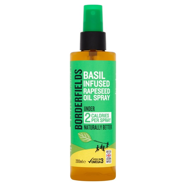 Borderfields basil infused rapeseed oil spray 200ml - British product