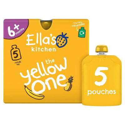 M&S Ella's Kitchen The Yellow One Smoothie Babymatpose 6+ måneder 5x90g- Kjøp online på McGrocer