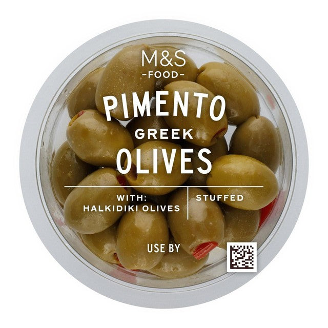 M&S stuffed olives with pimento peppers 170g (British brand)