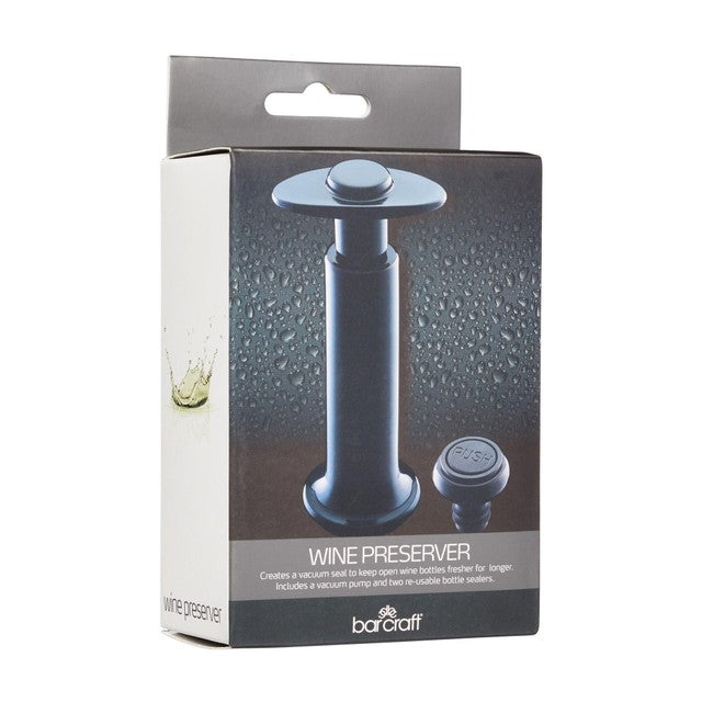 BarCraft wine preserver vacuum pump set - British product