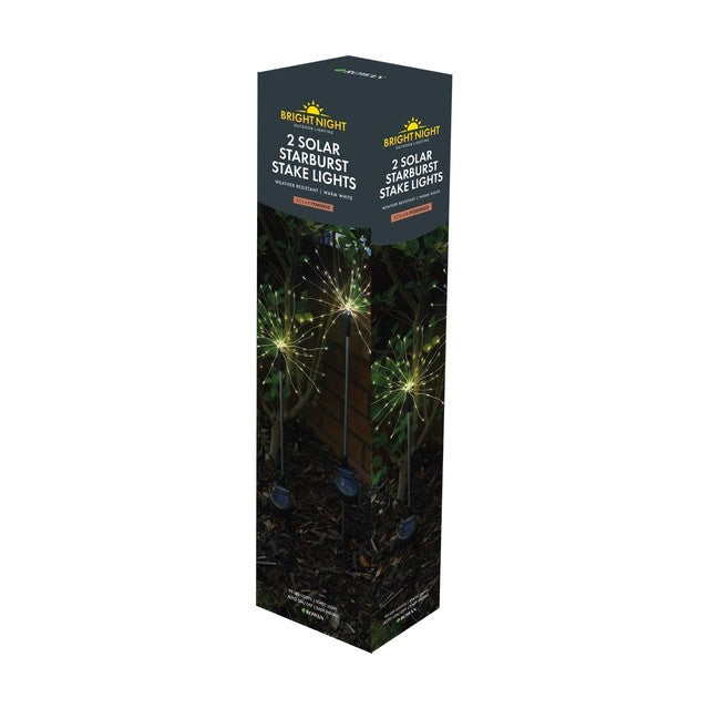 Bright Night solar starburst stake lights, imported from the UK
