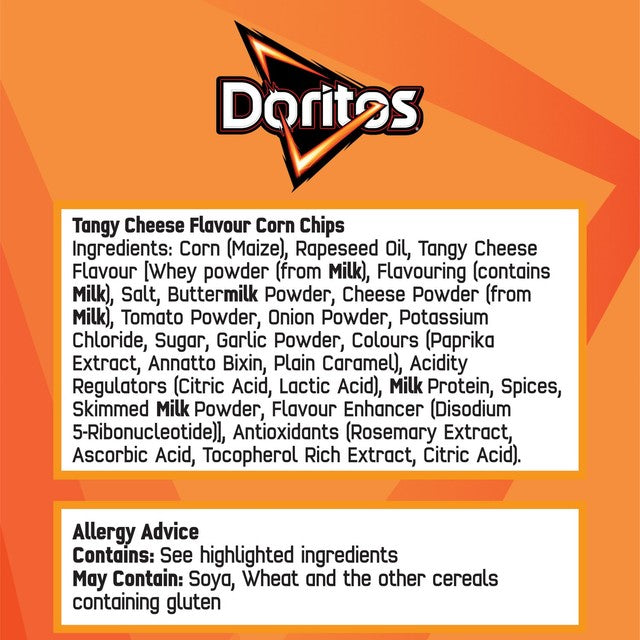 Doritos Tortilla-Chips mit würzigem Käse – britisches Produkt