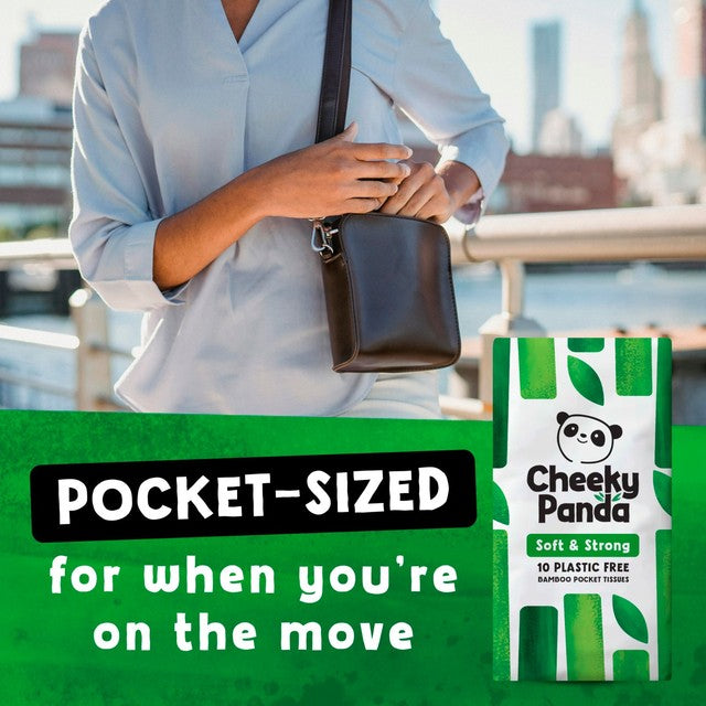 Cheeky Panda bamboo pocket tissue 10 pack - British product