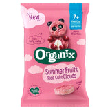 Organix summer fruits rice cake clouds baby snack, imported from the UK