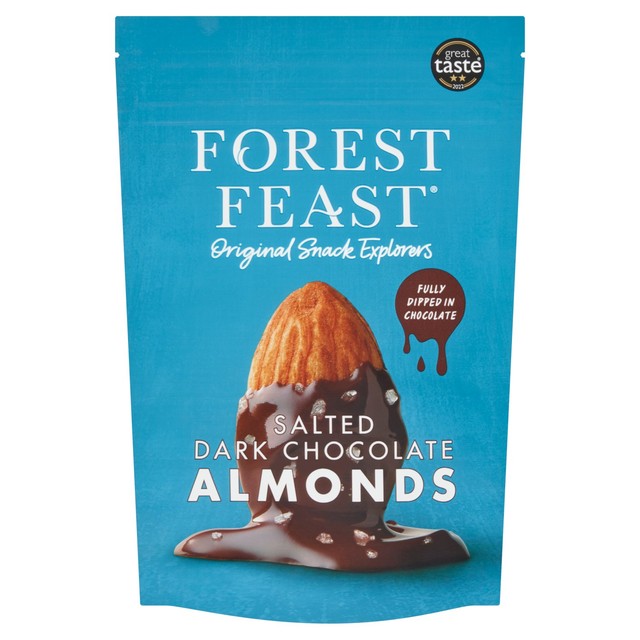 Forest Feast Salted Dark Chocolate Almonds 120g - British product