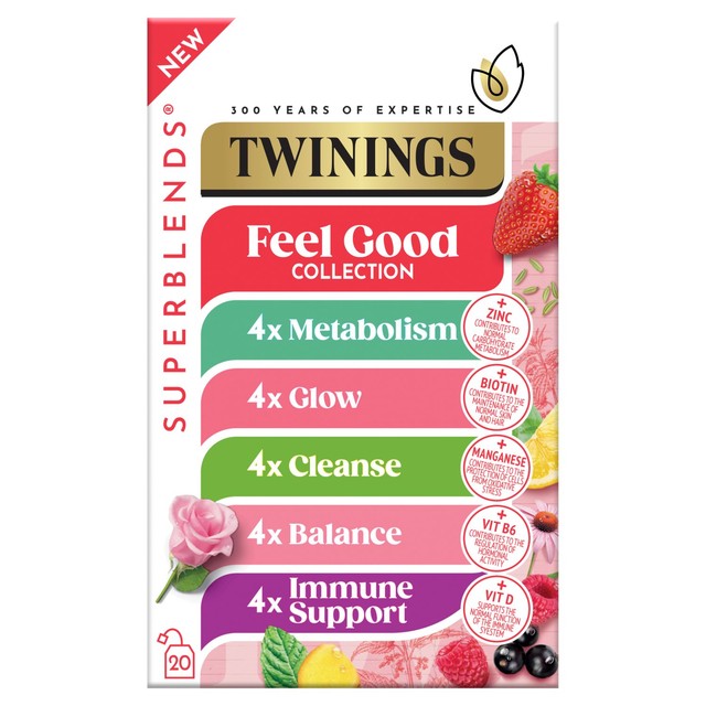 Twinings tea selection box Feel Good Collection 20 teabags, imported from the UK