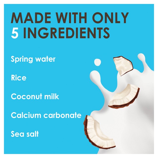 Bebida de coco Rude Health con arroz y calcio 1L, importada del Reino Unido.