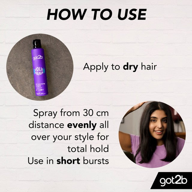 Got2b Volumania hairspray 300ml, UK version
