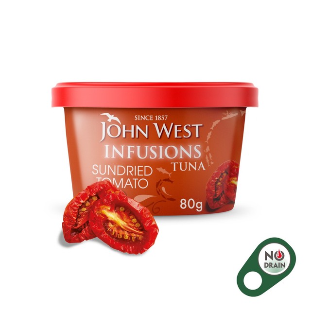 John West sundried tomato tuna infusions 80g, UK version