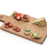 Artesa mango wood serving board with EAT lettering 38x20cm - British product