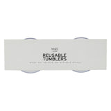 M&S plastic tumblers 2-pack reusable (British brand)