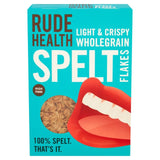 Rude Health wholegrain spelt flakes breakfast cereal, imported from the UK