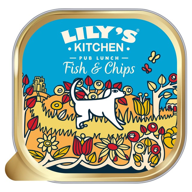 Lily's Kitchen Fish and Chips wet dog food (British brand)