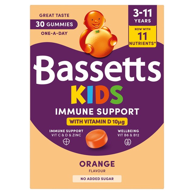 Bassetts kids multivitamin gummies orange flavour 30 pack - British product