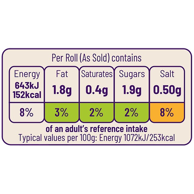 Ocado Large Soft White Baps 4 per Pack, imported from the UK