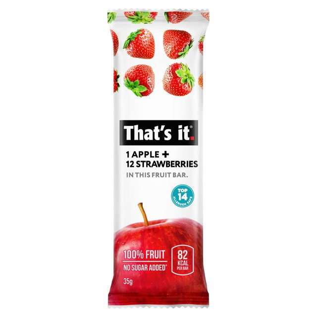Thats It fruit bar Apple Strawberry 35g (British brand)
