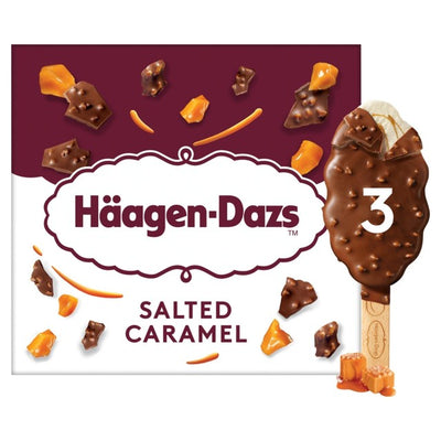 Häagen-Dazs Chunky Salted Caramel Ice Cream Sticks 3 x 80ml