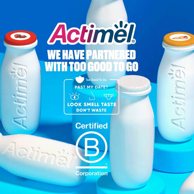 Actimel strawberry fat free yoghurt drink 8 x 100g - British product