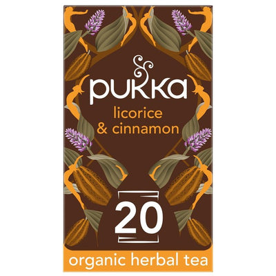 M&S Pukka Herbes Bio Réglisse & Cannelle Thé 20 Sachets de Thé Herbal Compostables à la Maison - Achetez en ligne sur McGrocer