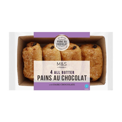 M&S M&S All Butter Pain Au Chocolat Pastry 4 Pack- Buy online at McGrocer