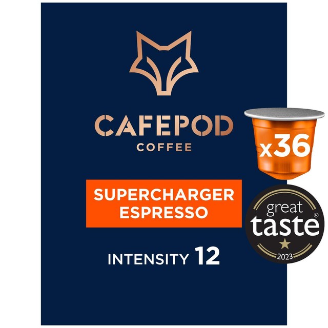 CafePod Supercharger Espresso coffee pods 36 - British product