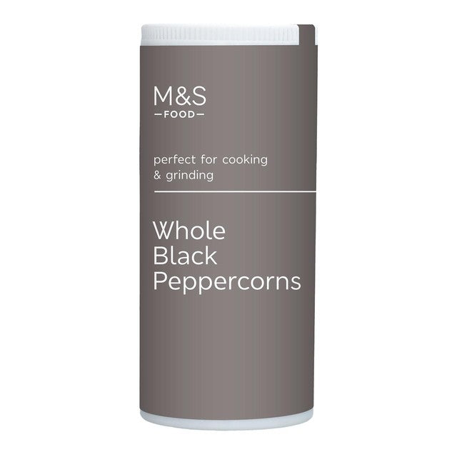 M&S whole black peppercorns 100g pot - British product
