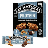 Eat Natural Protein Peanuts Dark Chocolate Fruit  Nut Cereal Bars 3x40g