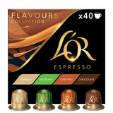 L'OR Flavours Collection coffee capsules 40's, UK version