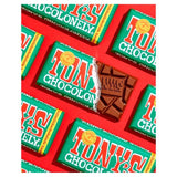 Tony's Chocolonely milk chocolate bar with hazelnuts 180g (British brand)