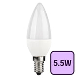 TCP LED candle bulb daylight 470 lumens E14 5.5W (British brand)