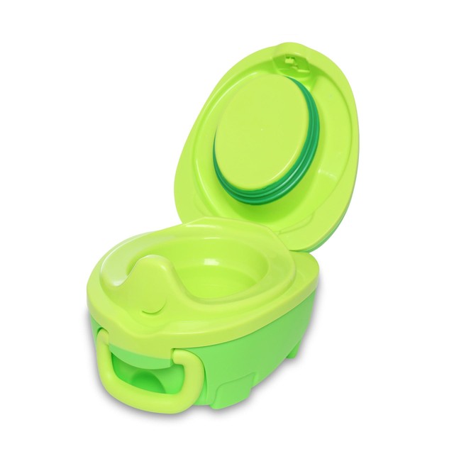 My Carry Potty dinosaur-themed portable potty for toddlers, imported from the UK