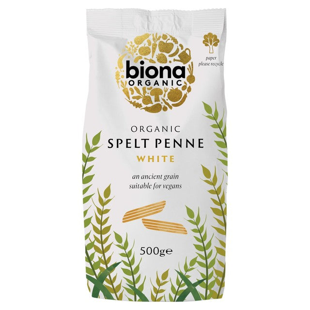 Biona Organic Spelt Penne 500g - British product