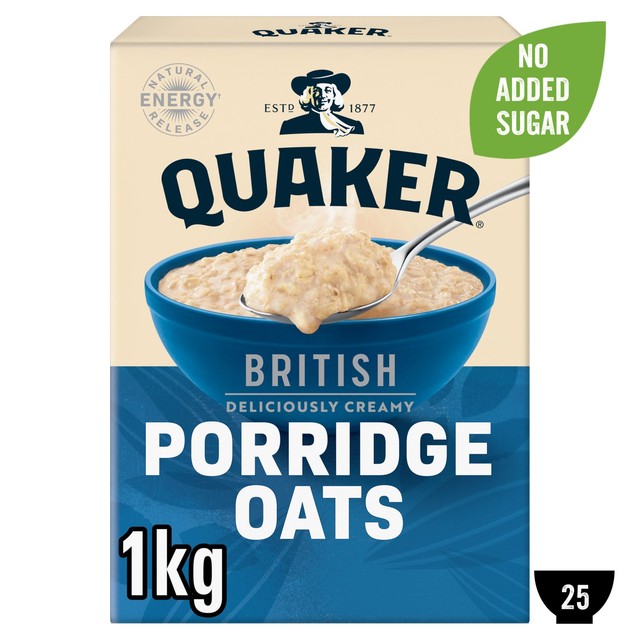 Quaker rolled porridge oats 1kg, imported from the UK