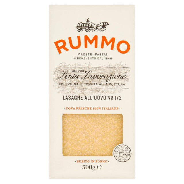 RUMMO Lasagne All'Uovo Egg Pasta 500g, imported from the UK
