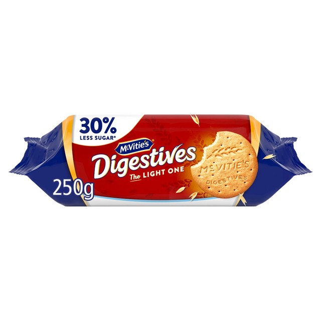 McVitie's Digestives The Light One biscuits 250g, imported from the UK