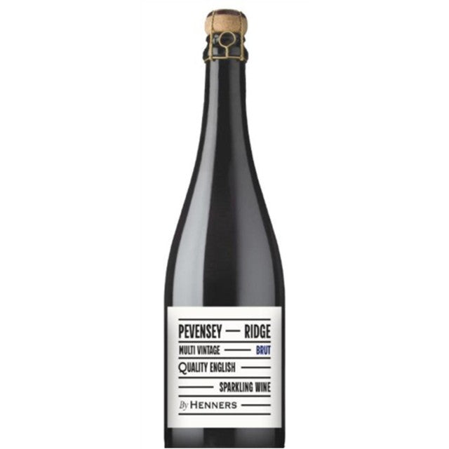 Henners Brut NV sparkling wine bottle - British product