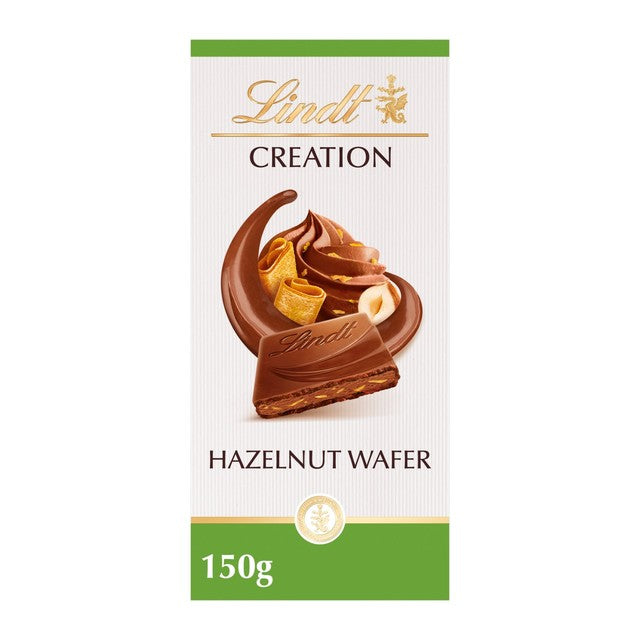 Lindt hazelnut wafer chocolate bar, imported from the UK