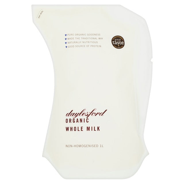 Daylesford Organic Whole Milk Carton 1L - British product