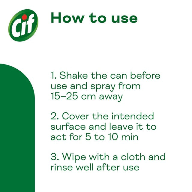 Cif citrus bathroom cleaner mousse 500ml - British product