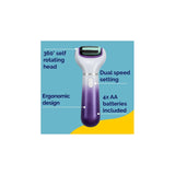 Scholl Two in One Electronic Foot File Purple (British brand)