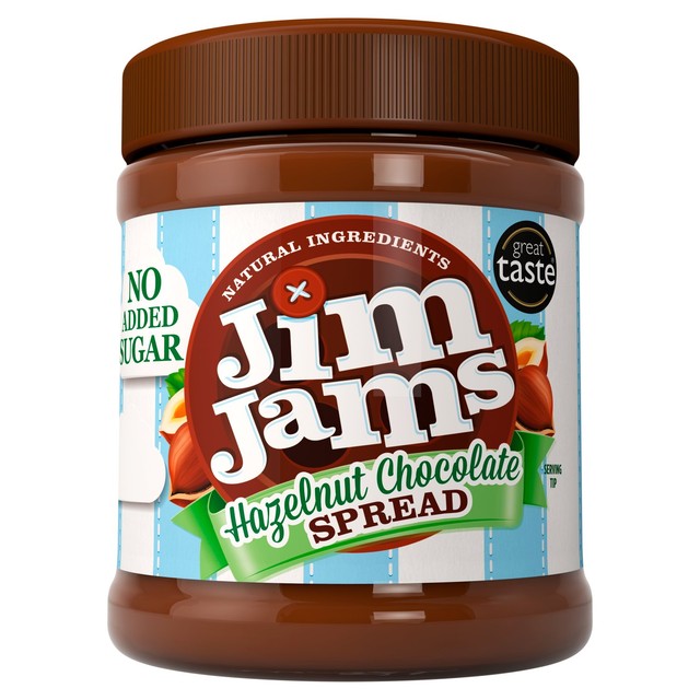JimJams hazelnut chocolate spread no added sugar 350g, UK version