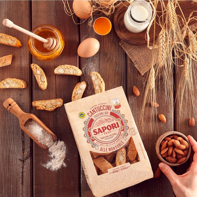 Sapori almond cantuccini toscani biscuits 175g (British brand)