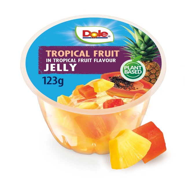 Dole tropical fruit jelly pot 123g - British product
