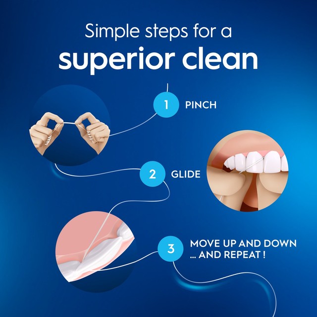 Oral B Satin Tape mint dental floss 25m, imported from the UK