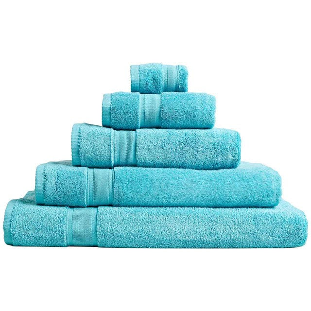 M&S Cotton Bath Sheet Teal, imported from the UK