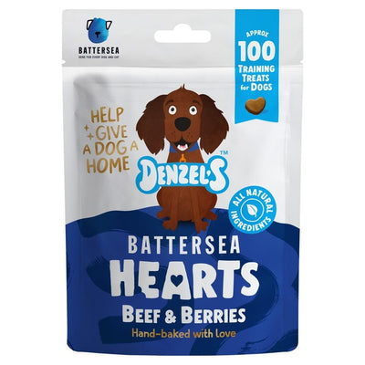 M&S Denzel's Battersea Hearts For Dogs Beef & Berries Dog Treats 90g- Buy online at McGrocer