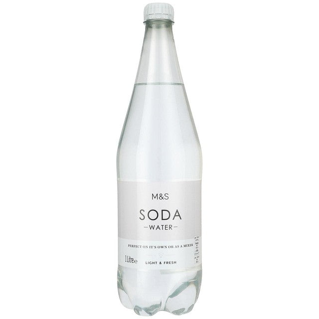 M&S soda water 1L, imported from the UK