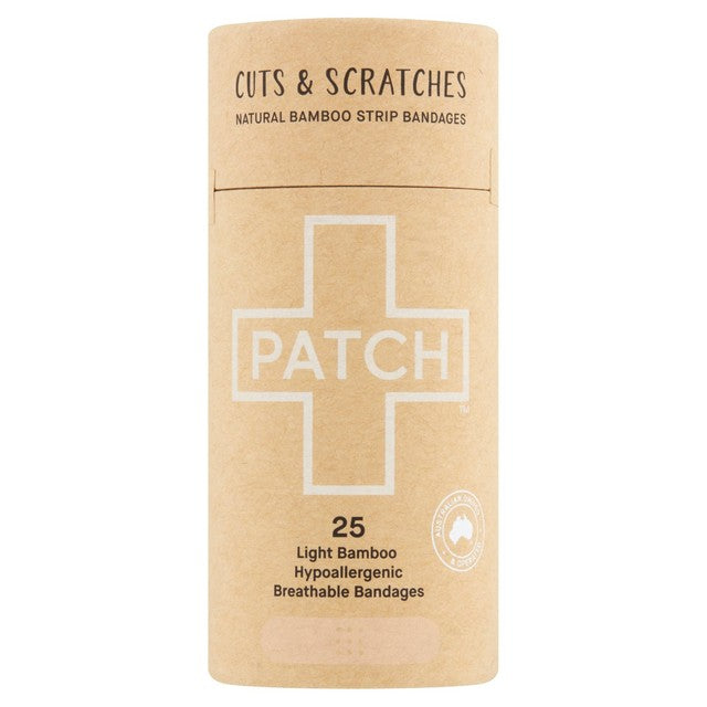 Patch bamboo sensitive plasters natural 25 pack, imported from the UK